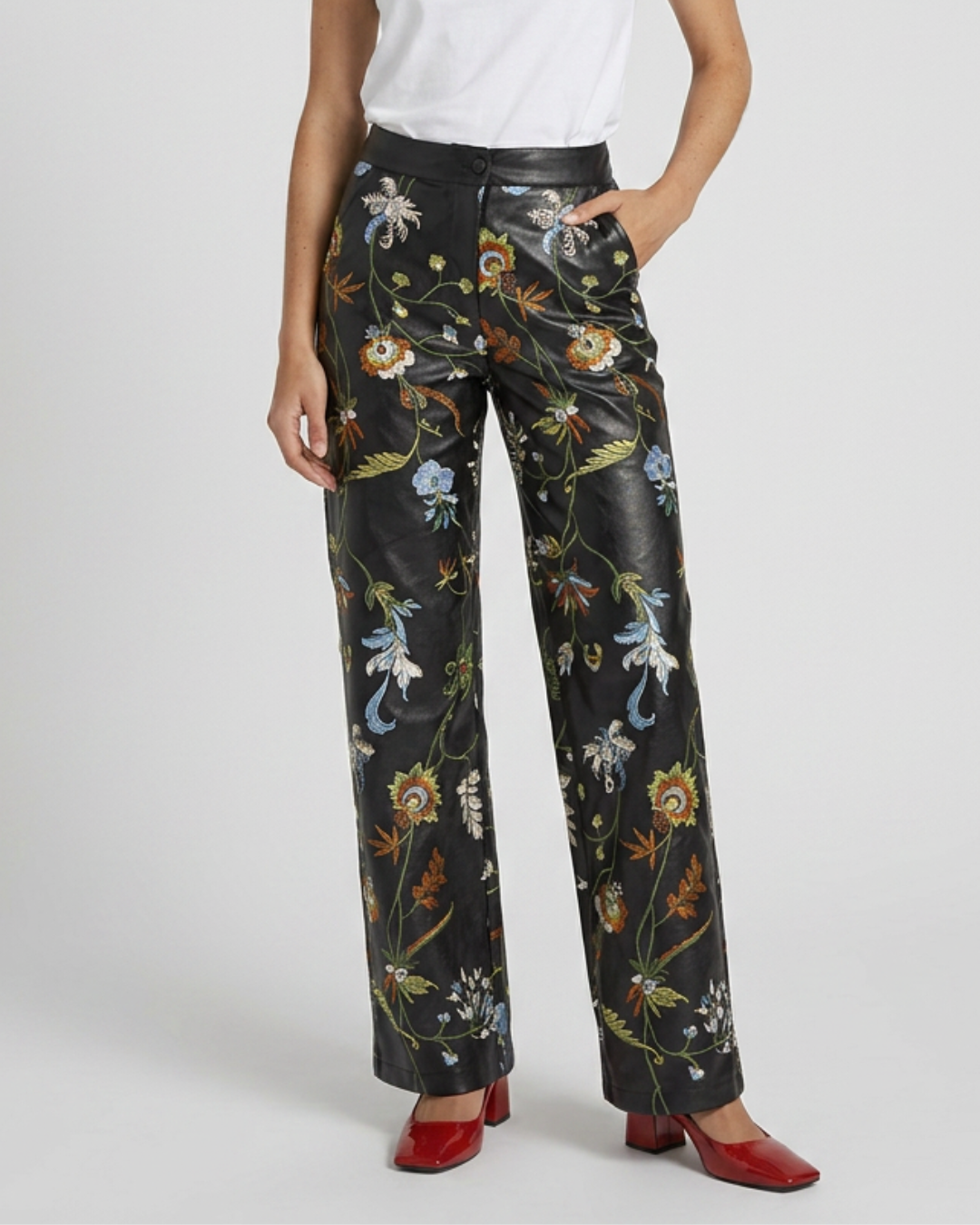 PANTALON ECOPELLE BORDADO