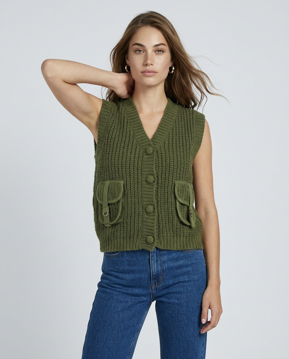 TEJIDO GILET BOLSILLO