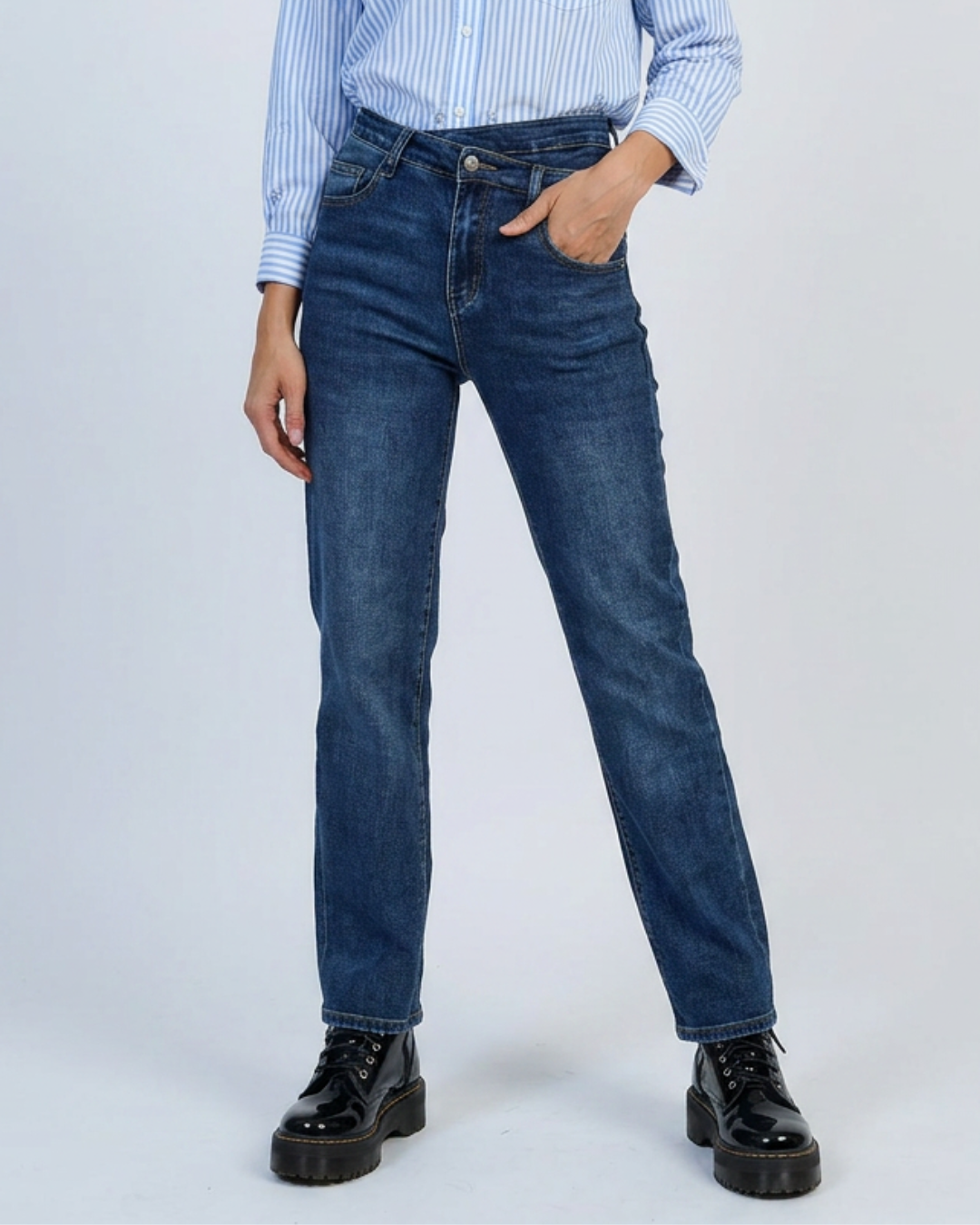 JEANS PRETINA CRUZADA