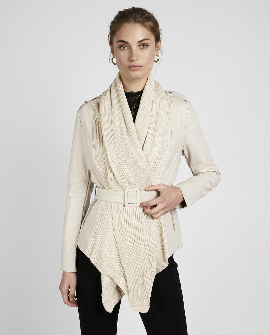 CHAQUETA CUELLO LANA ECOPELLE