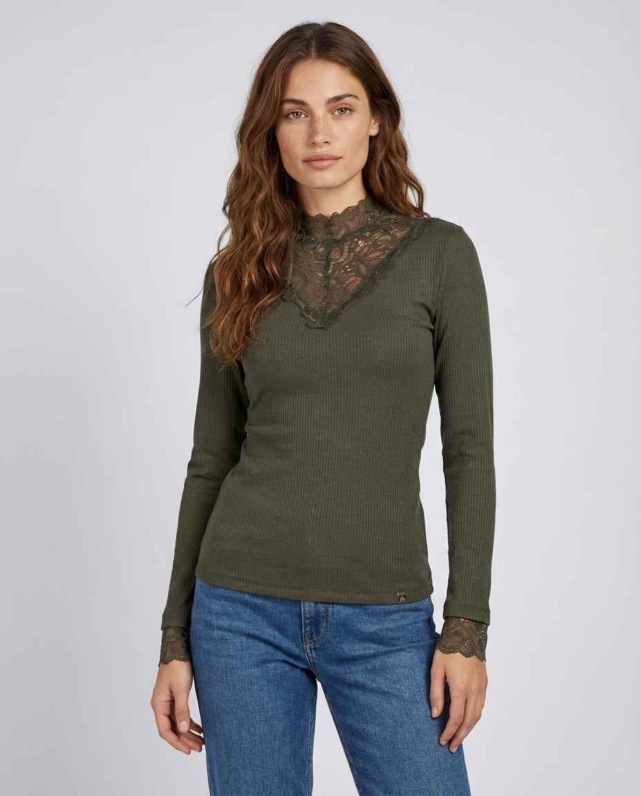 POLERA ENCAJE CANUTON