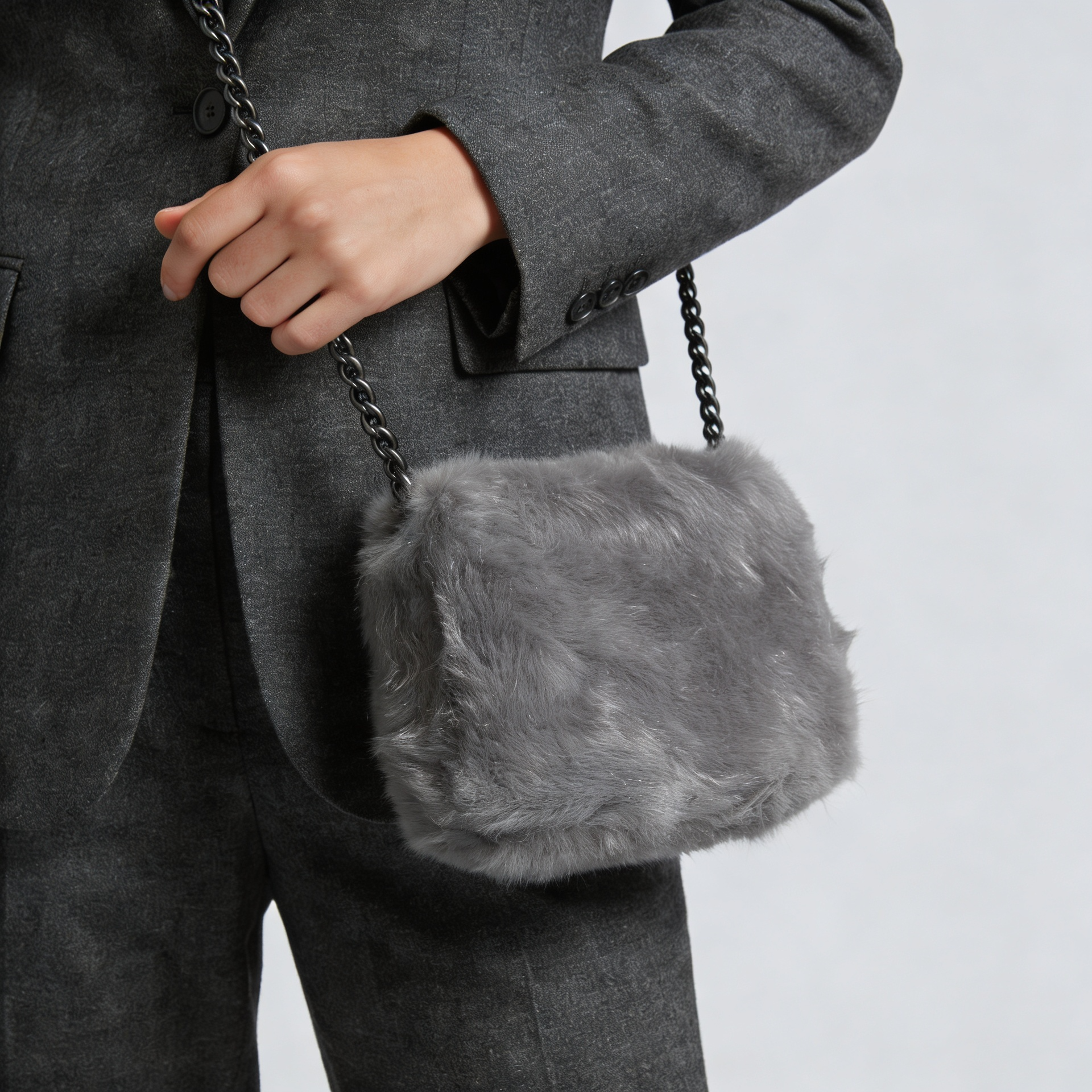 CARTERA BOLSITO CADENA PELUCHE