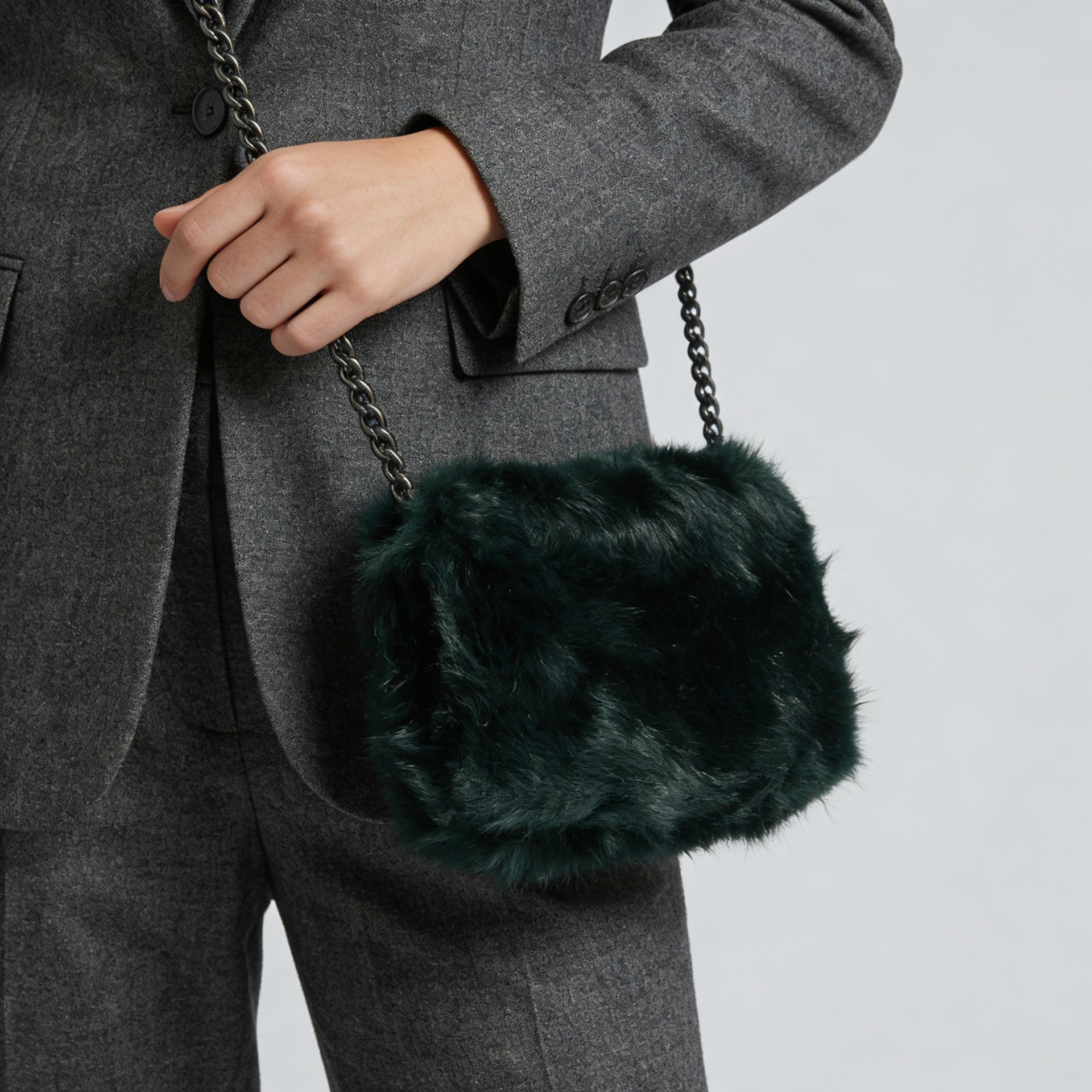 CARTERA BOLSITO CADENA PELUCHE