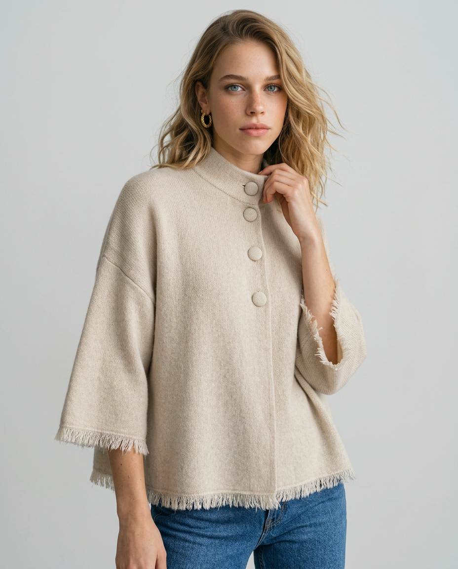 CHAQUETA DE PUNTO 3/4 ELEGANT