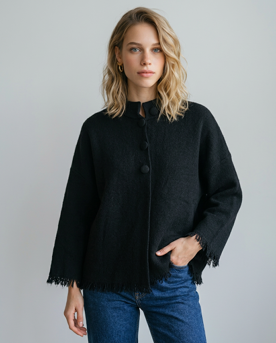 CHAQUETA DE PUNTO 3/4 ELEGANT