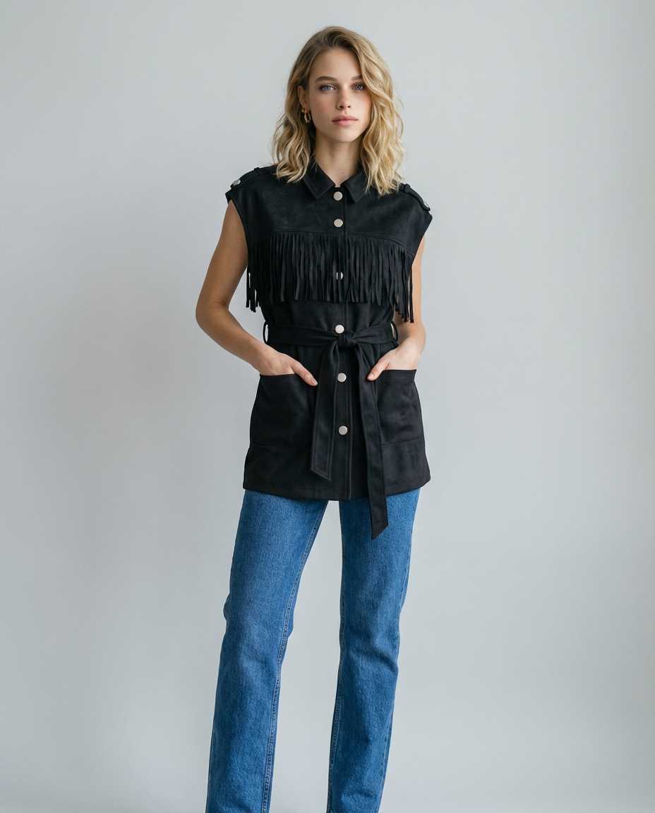 GILET SUEDE FLECOS