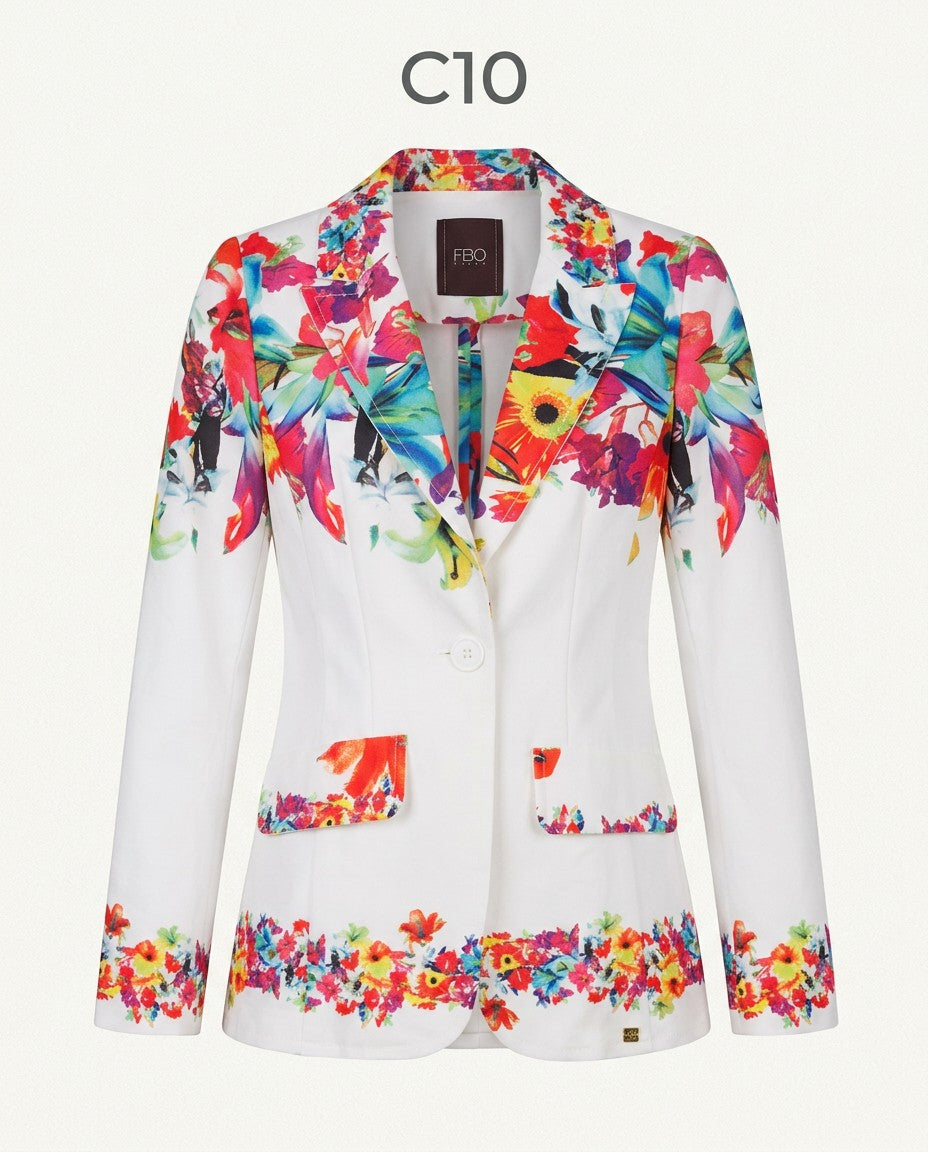 C010-BLAZER FLORAL SCUBA