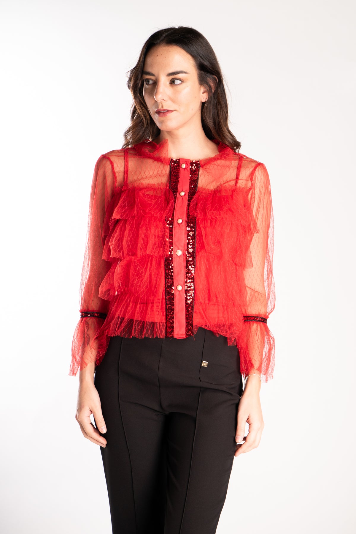 C265-TOP TULLE LENTEJUELA