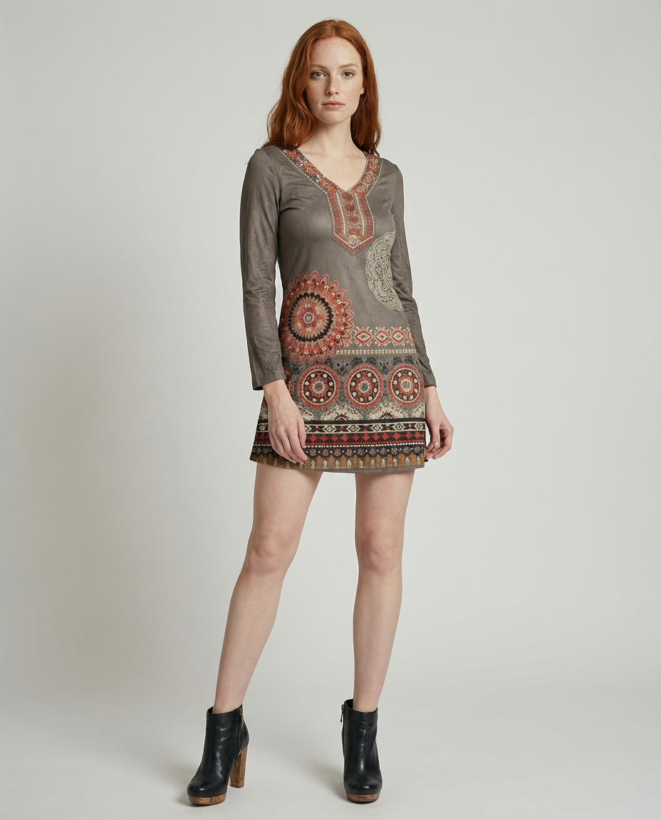 VESTIDO SWEED MANDALAS