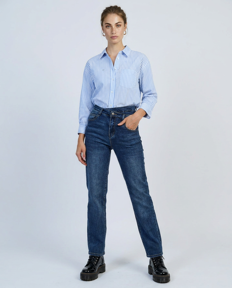 JEANS PRETINA CRUZADA