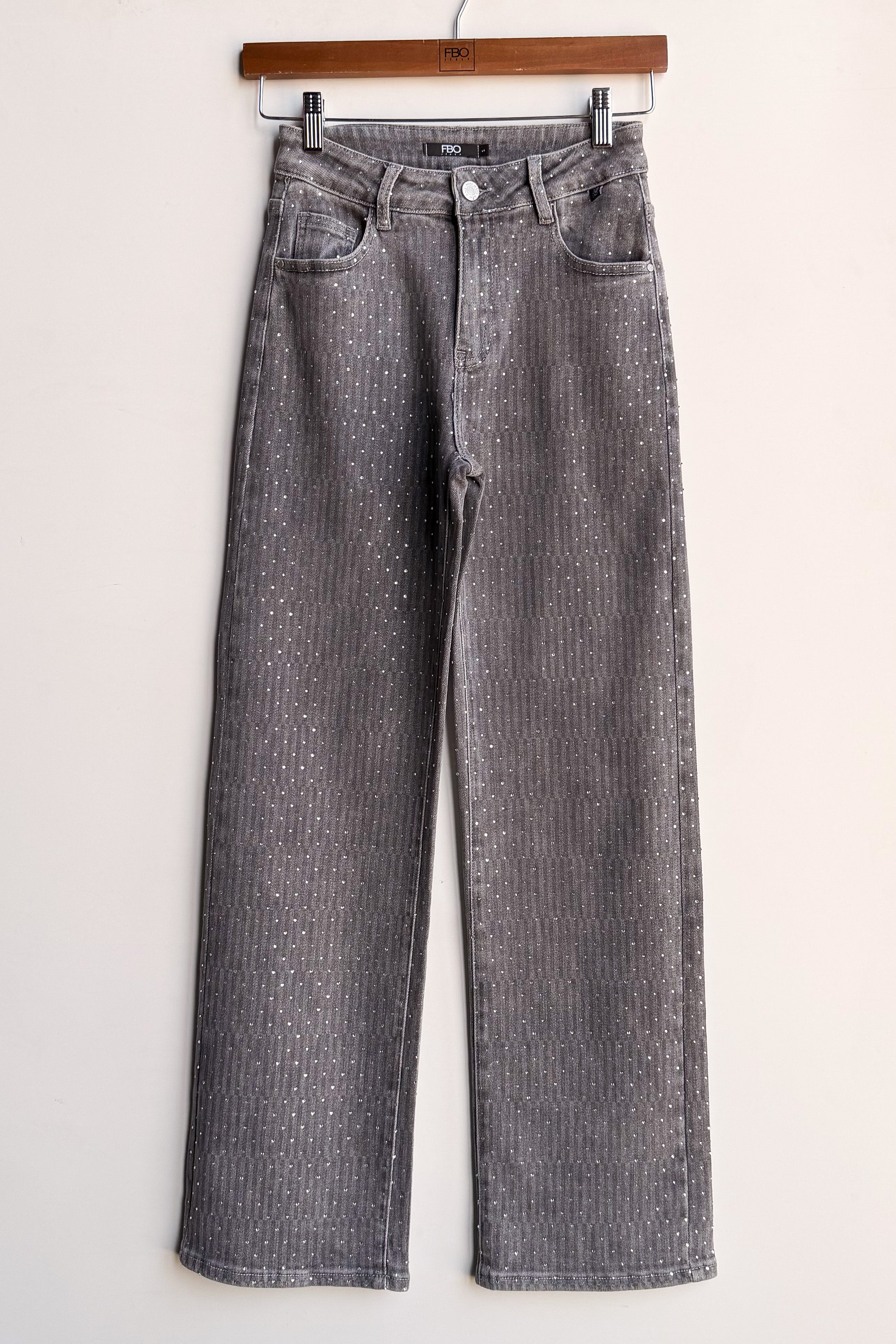 JEANS DISEGNO  STRASS