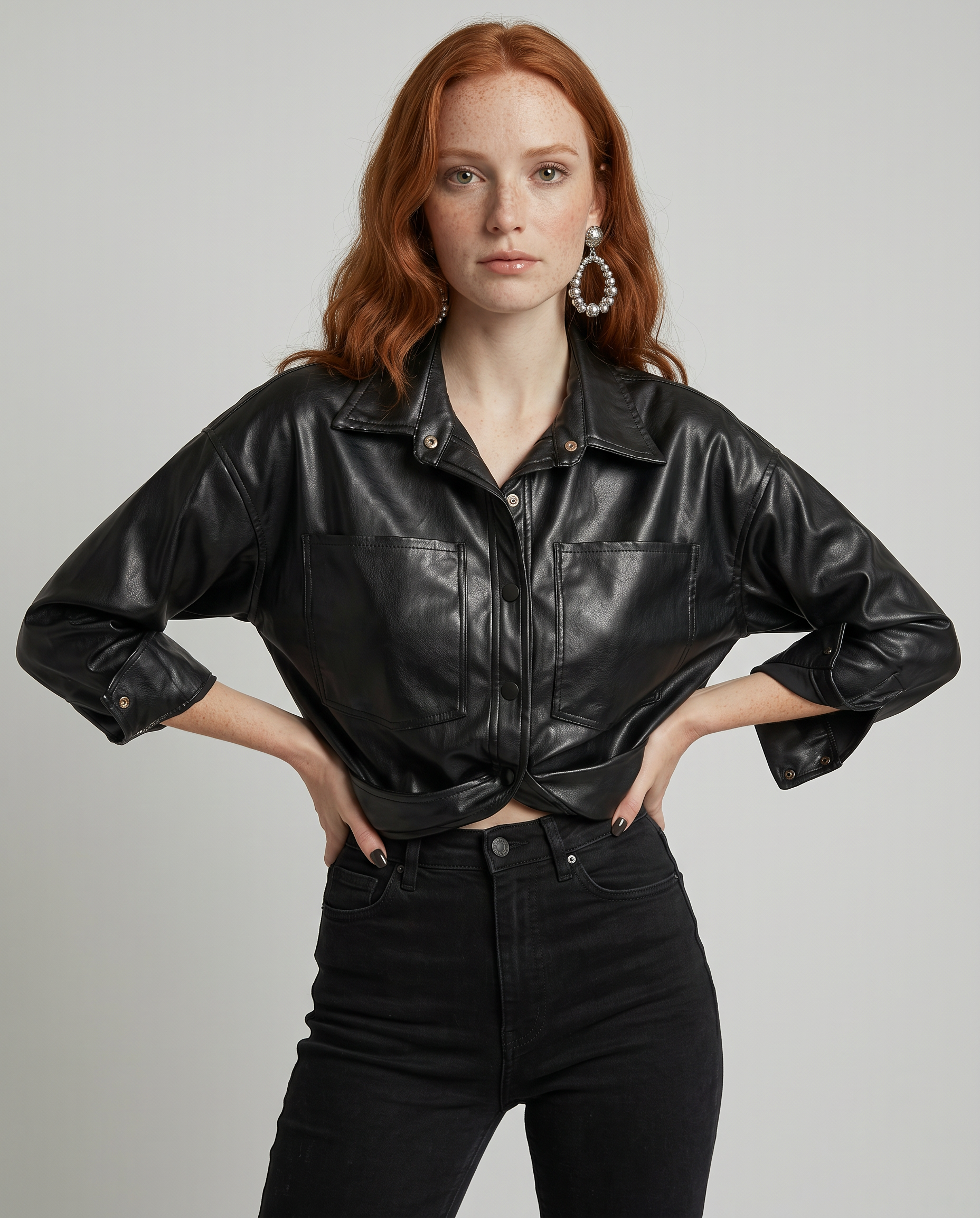 CAMISA DONNA ECOPELLE