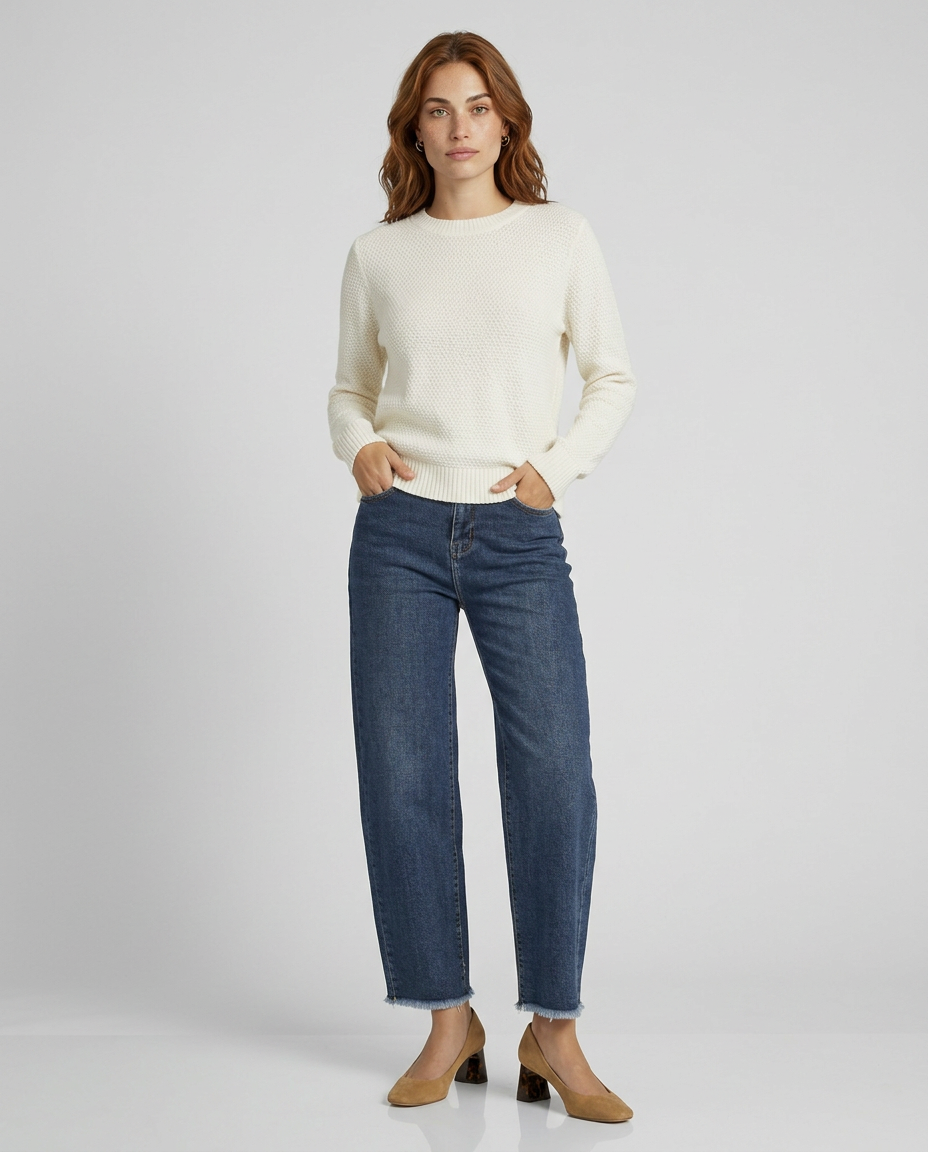 JEANS RECTO DESFLECADO