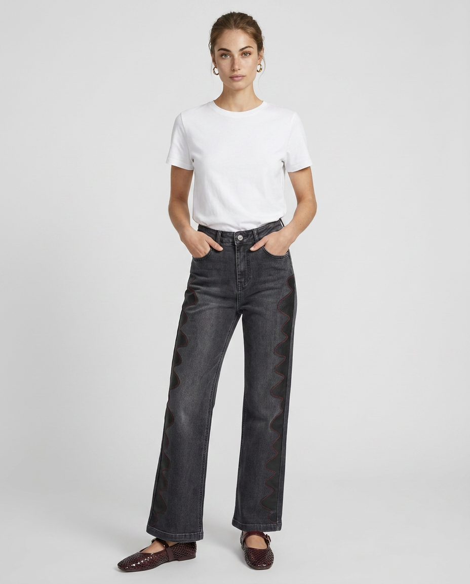 JEANS PALAZZO ALTO