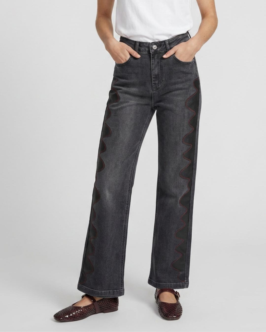 JEANS PALAZZO ALTO