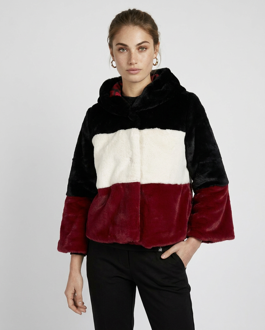 CHAQUETA TRICOLORE PIEL