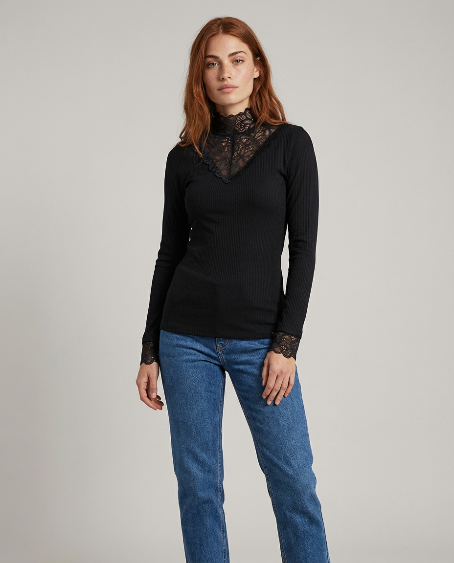 POLERA ENCAJE CANUTON