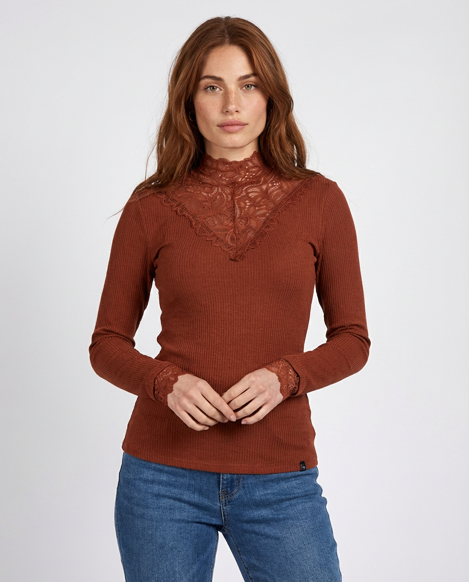 POLERA ENCAJE CANUTON