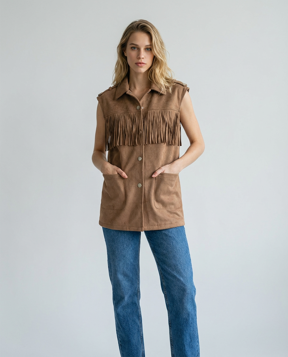 GILET SUEDE FLECOS