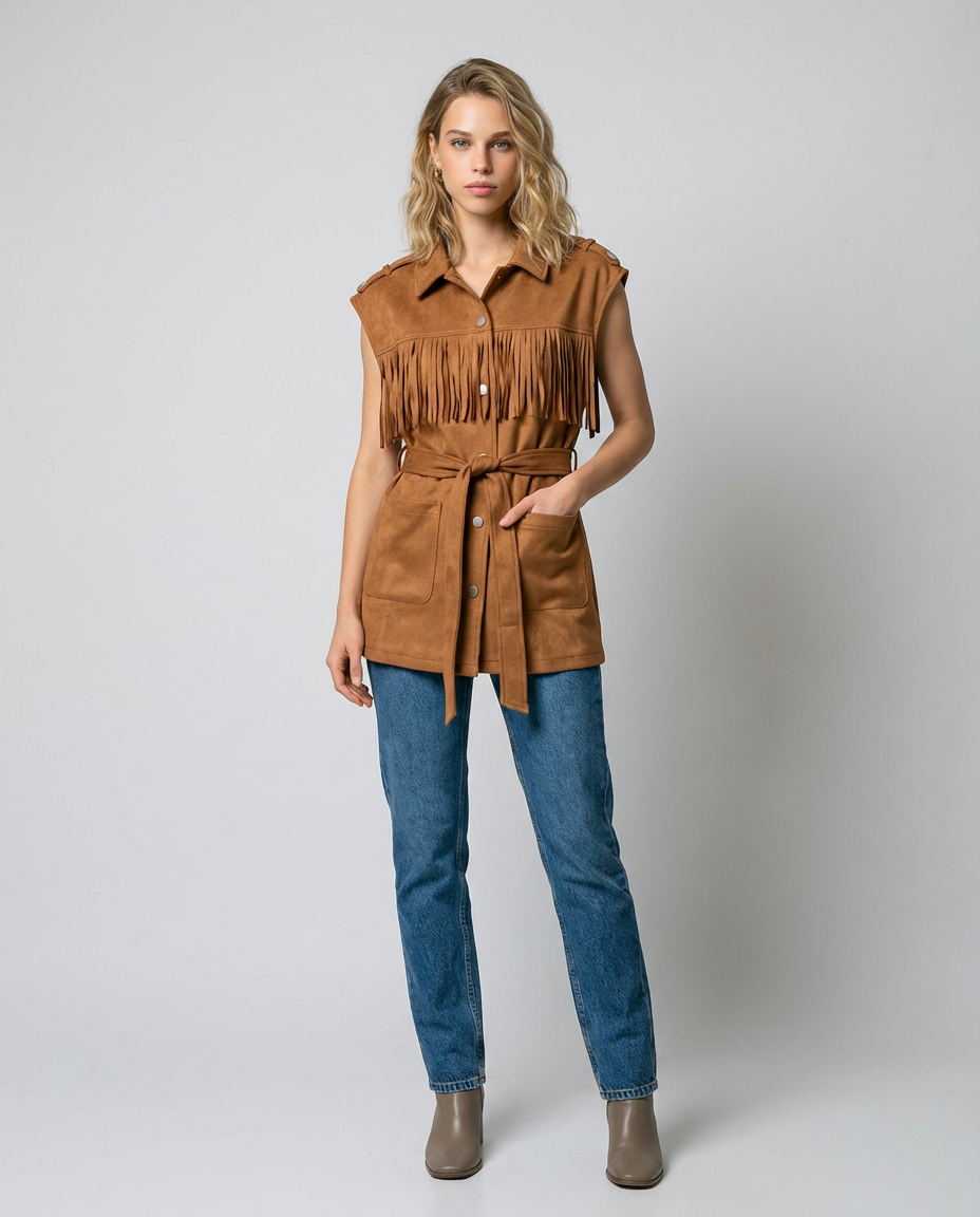 GILET SUEDE FLECOS