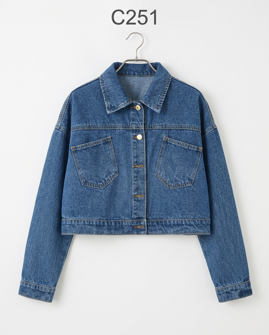 C251-CASACA DENIM SCHIENNA APERTA