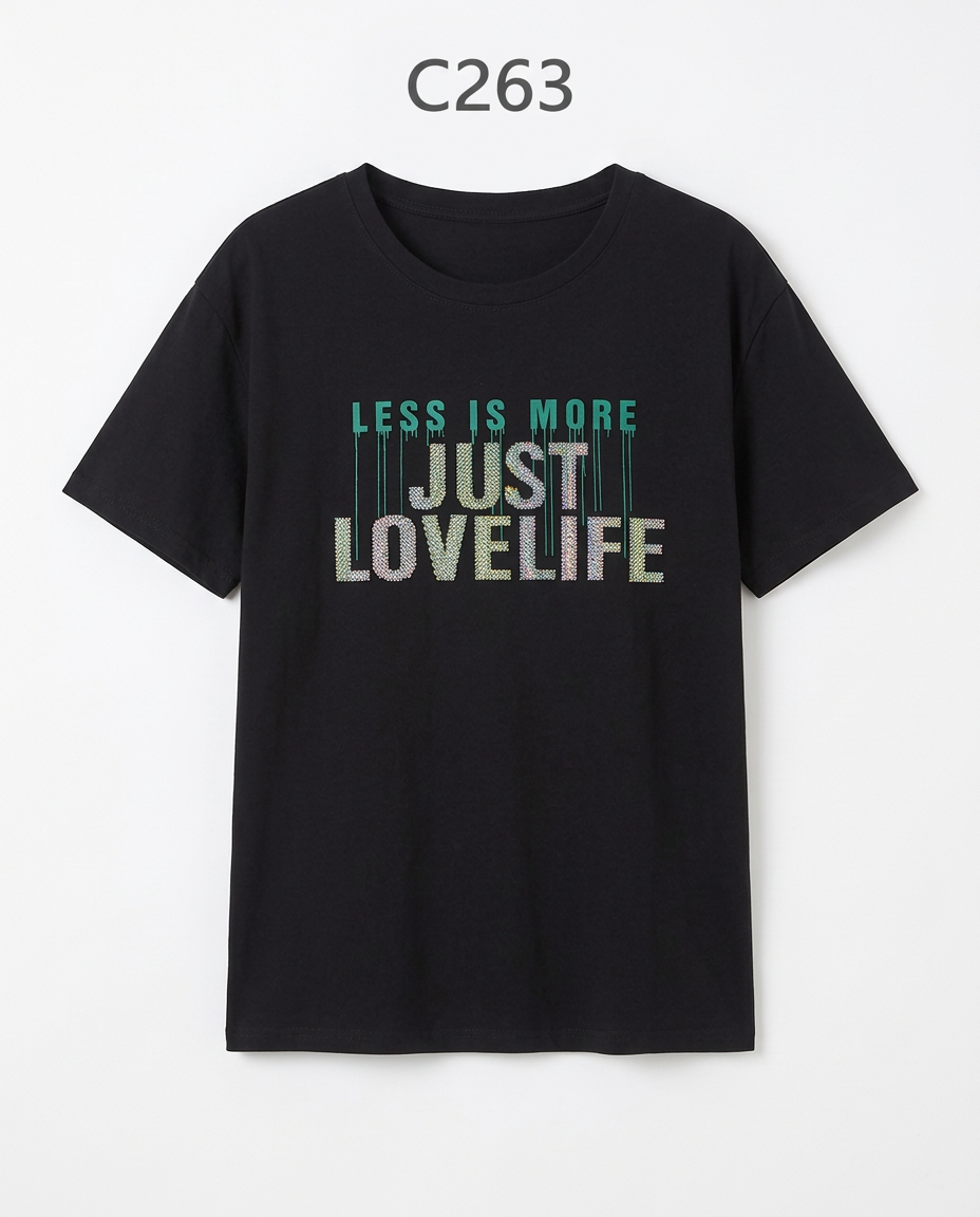 C263-POLERA LESS IS MORE