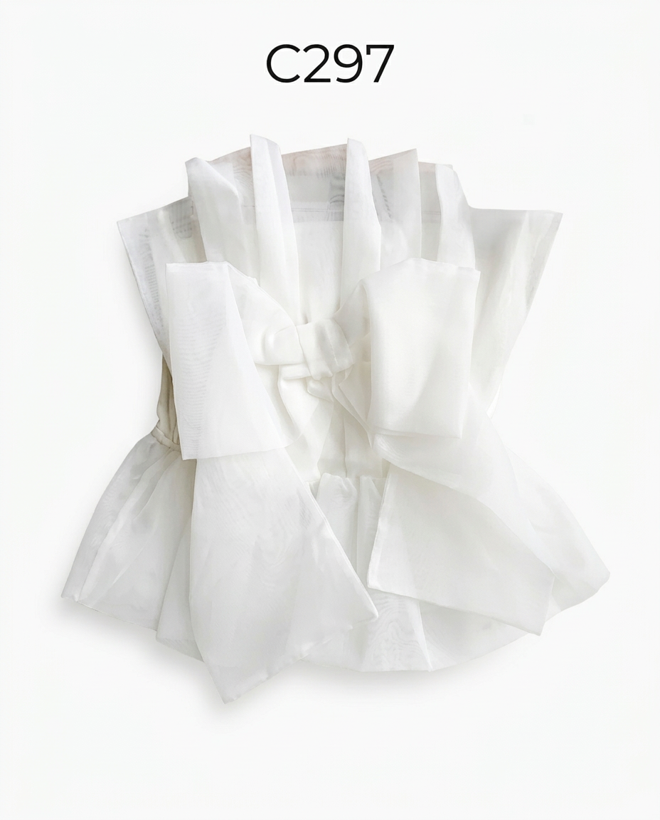C297-TOP ORGANZA FESTE