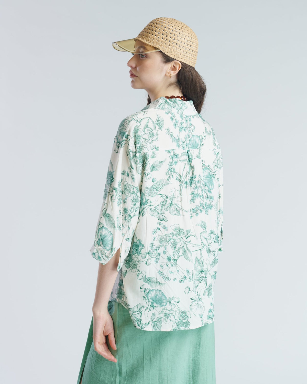 Blusa de Viscosa estampada Giardino Retro manga 3/4