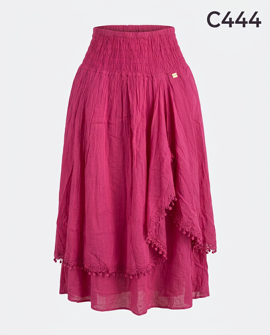 C444-FALDA LARG NUDO