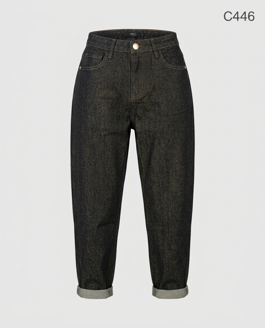 C446-JEANS LUREX ORO