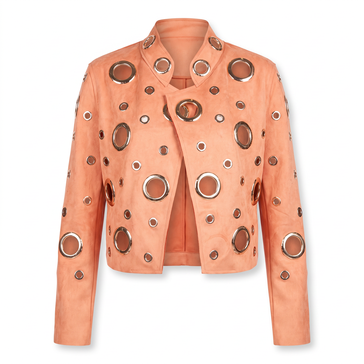 Chaqueta Ojetillos Naranja - foto producto fondo blanco